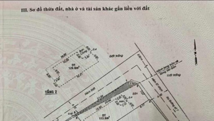 Bán Vila Quốc Lộ 13 Phường Hiệp Bình Phước TP Thủ Đức, 198m2, giá giảm còn 1x tỷ